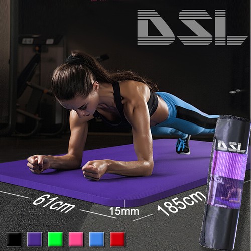 61x 185cm yoga mat 15mm - 15mm, thick